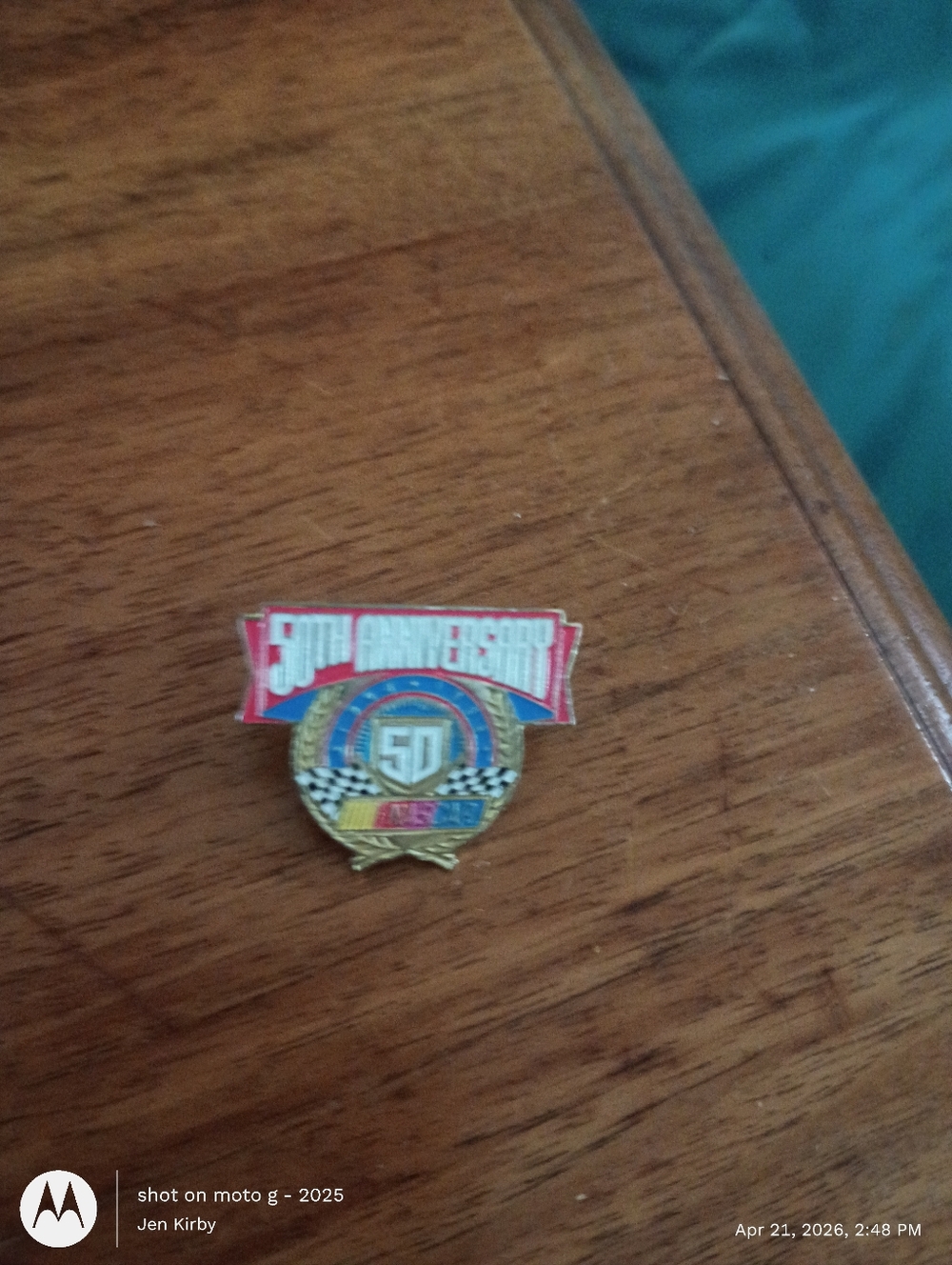 Nascar 50th Anniversary Hat/Lapel Pin